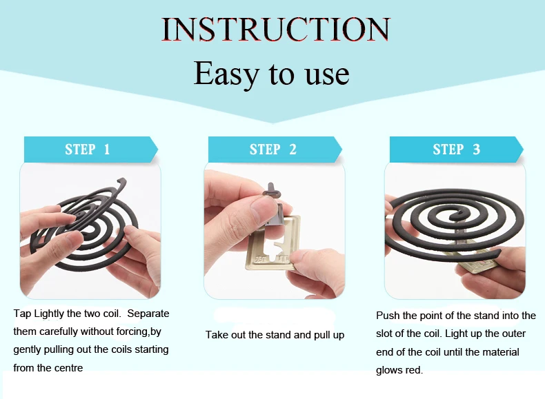 130mm mould mosquito repellent coil with two stand