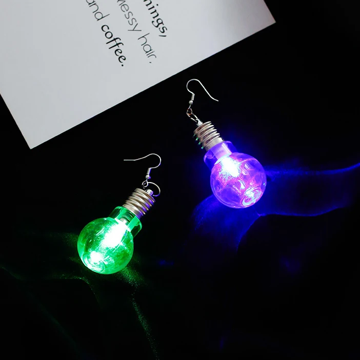 light up christmas light earrings
