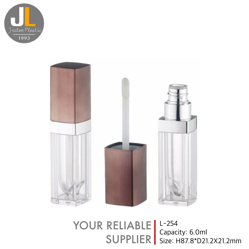 [9ml] Cheap Custom Square Lipstick Shape Double Layer Lipgloss Container Package/lip Tint