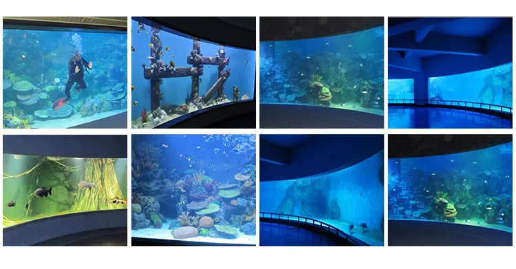 Ocean Park Large Custom Made Saltwater Aquarium, Clear Square Large Acrylic Aquarium Lucite Acrylic Fish Tank& AQUARIUMS Plastic