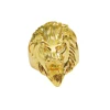2019 trending18k gold plating hiphop brass lion mens ring