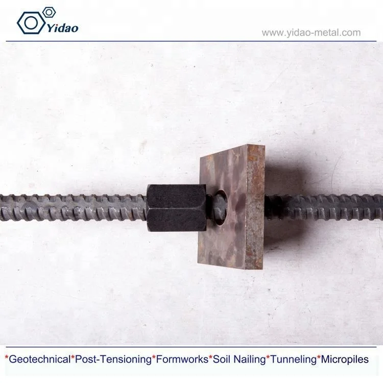 15mm50mm Rock Dowel In Shotcrete Prestressing Screw Thread Bar With