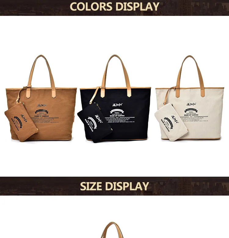 wholesale canvas duffle bag cotton eco friendly shopping bag