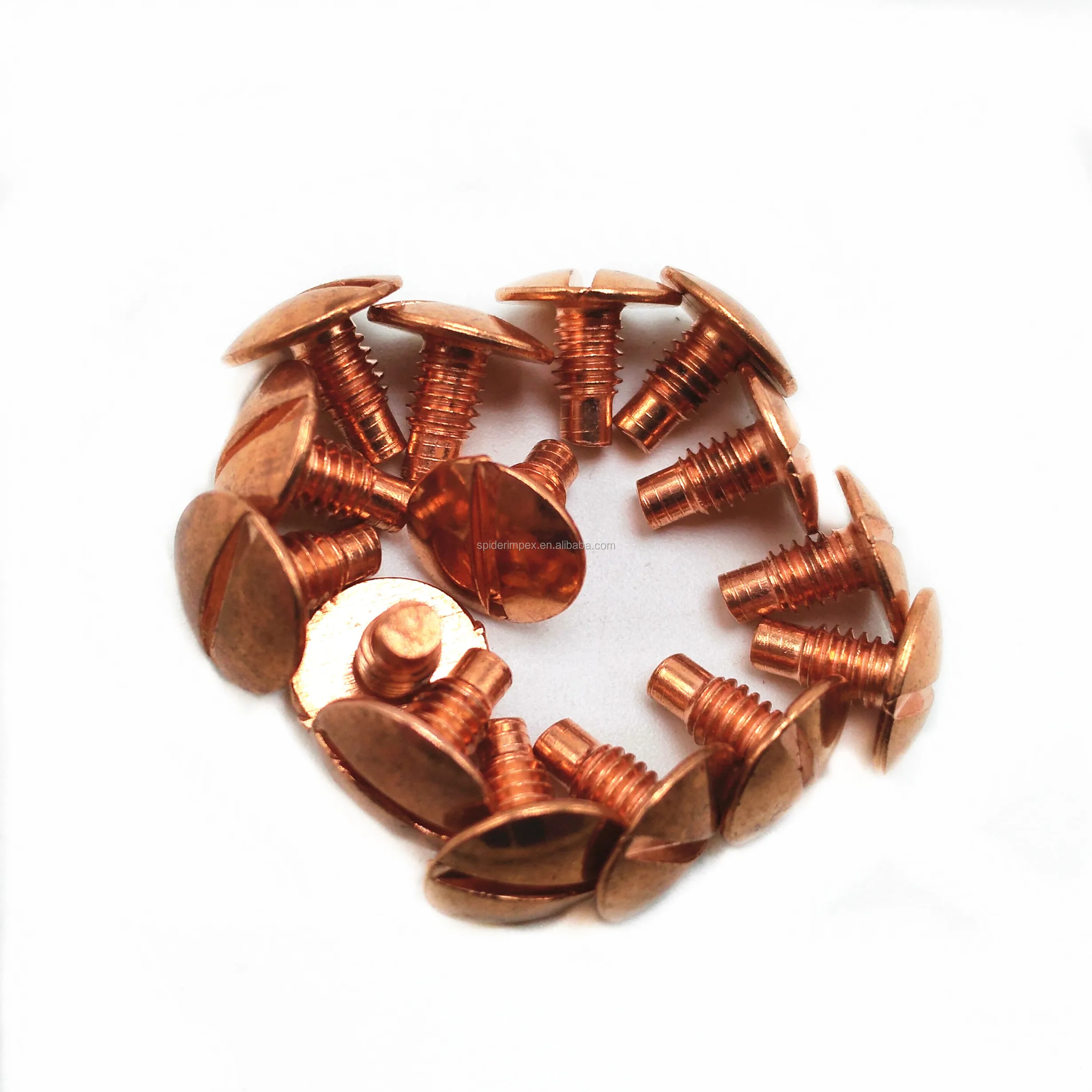 Copper Chicago Screws - Copper Plated Brass & Solid Copper - US Made –  TheCopperBuckle