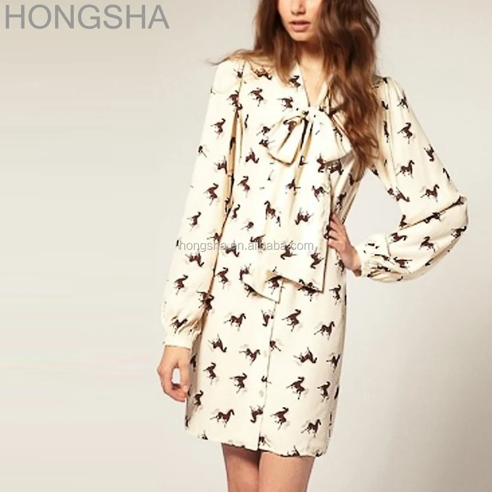 Long Sleeve One Piece Dress Designs Horse Print Satin Dress Hsd1514 Buy Satin Dress Horse Print Dress Long Sleeve One Piece Dress Product On Alibaba Com