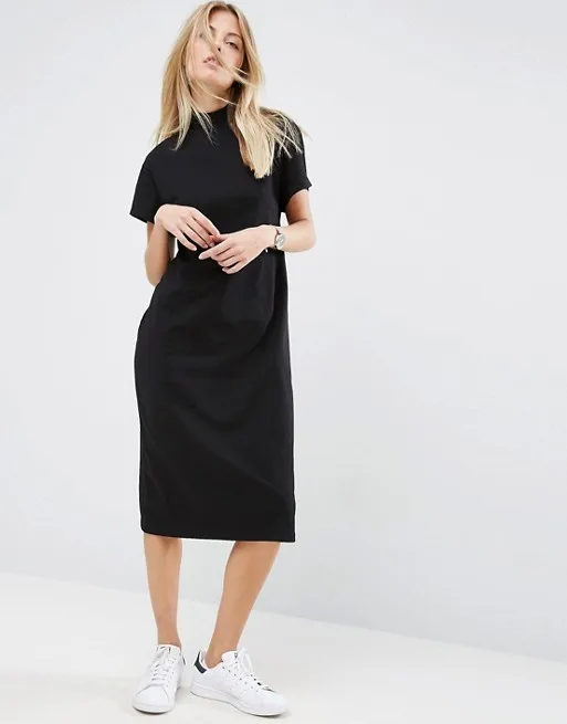 plain long t shirt dress