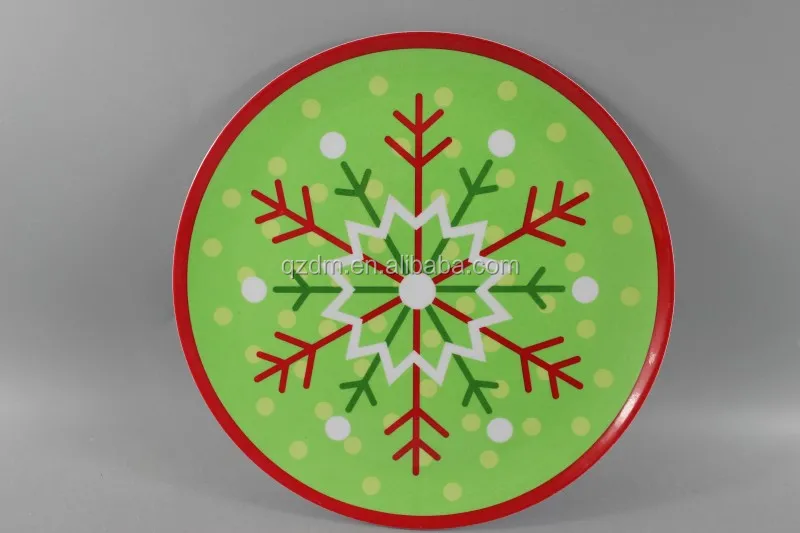 X'mas Melamine dinner plate ,Snow Dishes 8INCH