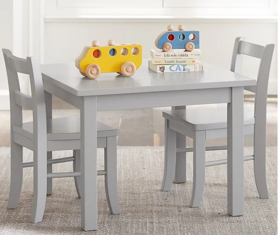grey kids table and chairs