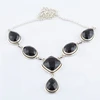 Black Bijoux Silver Necklace Attractive Necklace