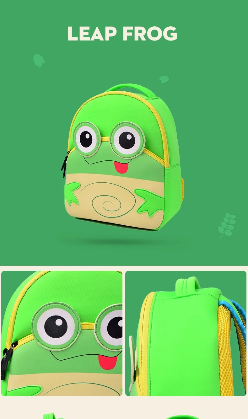 Kindergarten kids school backpack bag Neoprene cute animal backpack for young children toddler