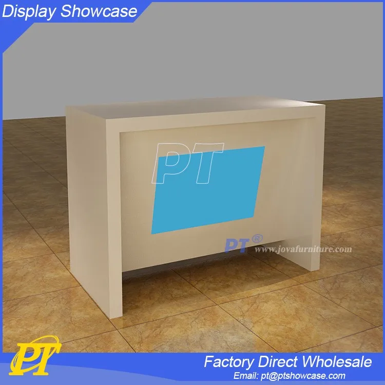 White Mdf Mobile Phone Experience Table Cell Phone Display Table Store