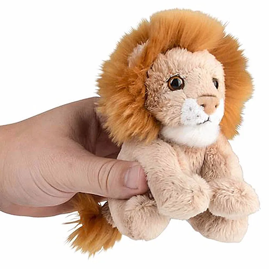 D185 Stuffed Lion Zoo Animal Plush Floppy Animal Toy Small Mini Animal