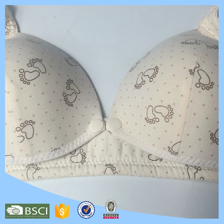 Pregnant Women Printed Cotton Nursing Bra Maternity Breastfeeding Bra