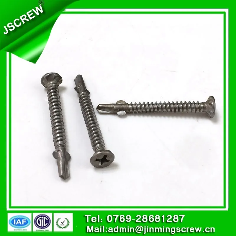 Stainless Steel 4mm Flat Head Wing Self Drilling Screw For Concrete ...