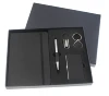 new year promotion plain color pu leather gift set for office