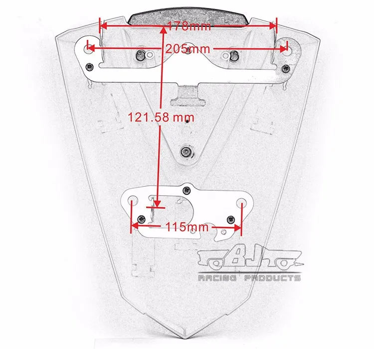 Bjsc01r3 Motorbike Abs Blue Rear Seat Cover Cowl For Yamaha Yzf R3