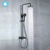 Contemporary black rain bathroom shower head set