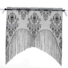 Halloween Decor Damask Lace Door Curtain Spider Web with String Lace Lampshade Cover