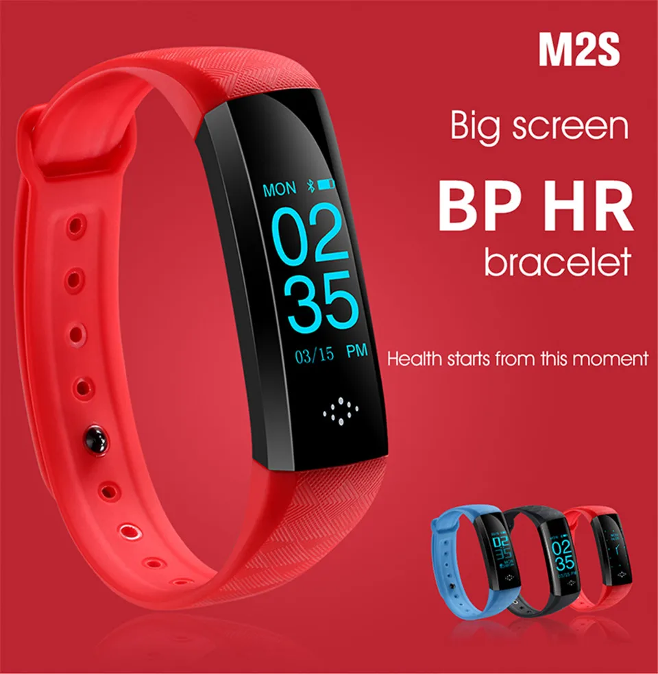 M S Smart Fitness Bracelet Watch Intelligent Display Blood Pressure Heart Rate Monitor Blood