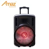 AL1227 Hot Selling Professional Colorful Rechargeable Battery Tailgate Trolley Speakers with LED Light