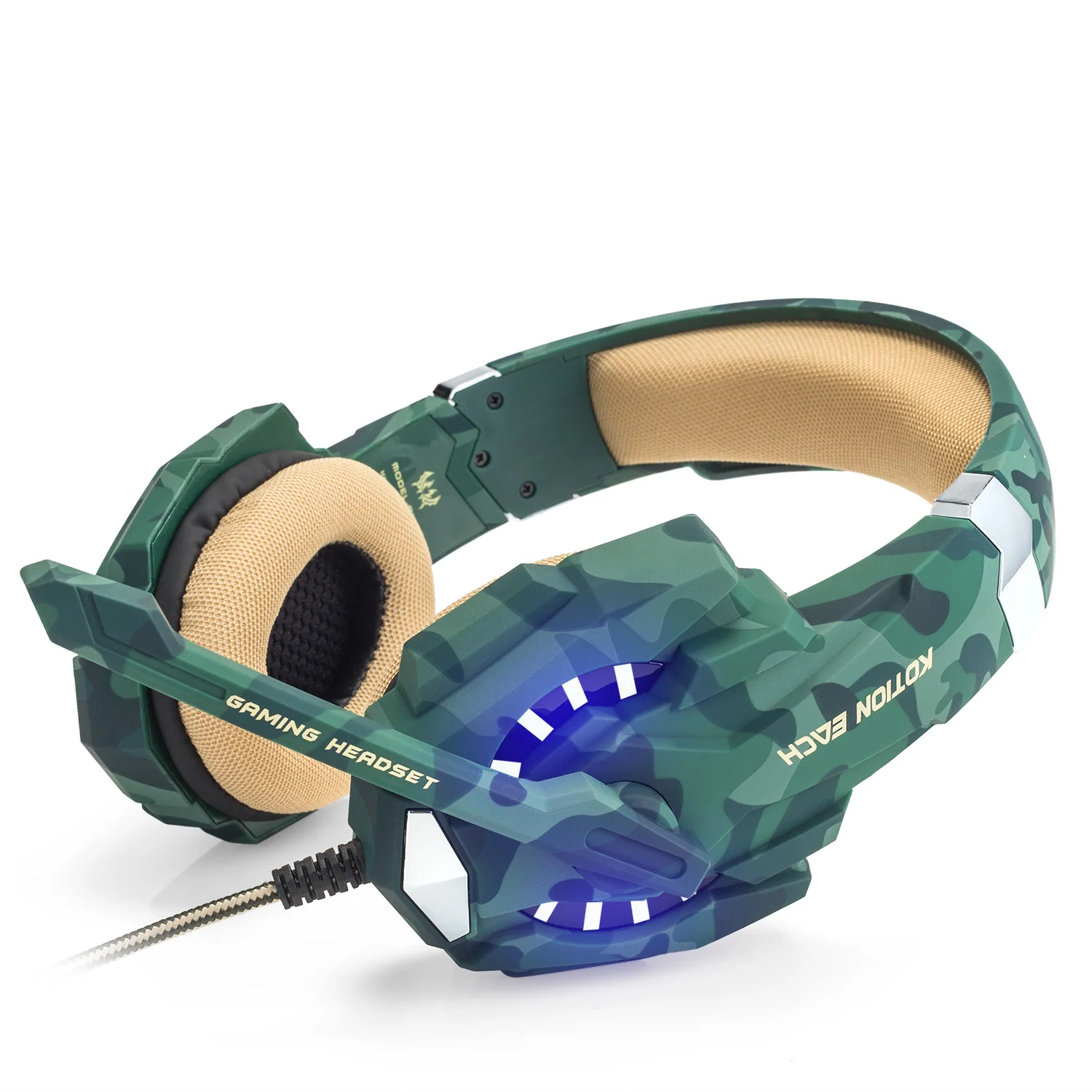 Kotion Each Camouflage G9600 Gaming Headset Noise Cancelling Wired Headphones With Mic For Ps4
