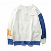 Japan style color block Crew Collar Unisex customized Pullover Hoodies