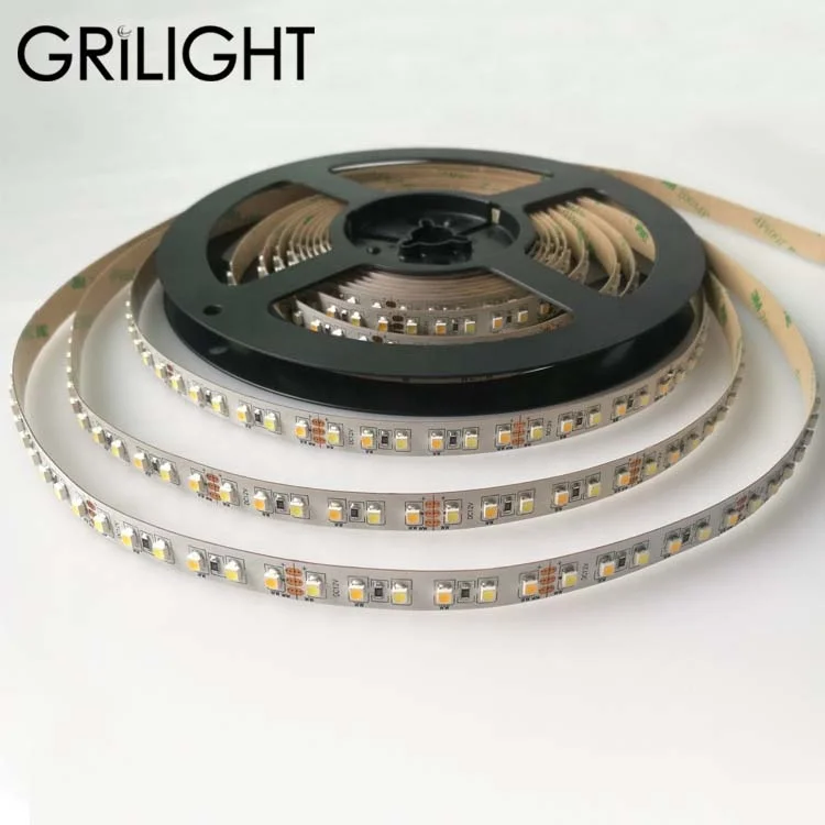 waterproof led strip light smd 3825 120 leds cri 90 cct white color adjustable led flexible strip