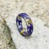 High Quality Custom Wood Rings Real Dry Flower Rings Gift For Women And Men