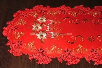 red oval tablecloth