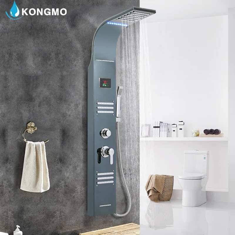 
Konmo Multifunction Stainless Steel Massage Rainfall Shower Panel 6214-1 