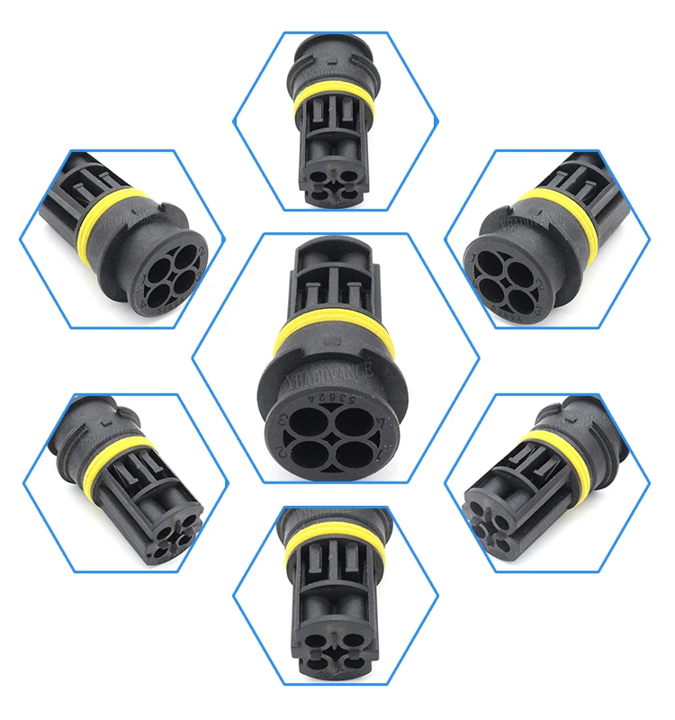 4 Pin Female Electrical Connector pbt gf10 Fit For Sensor