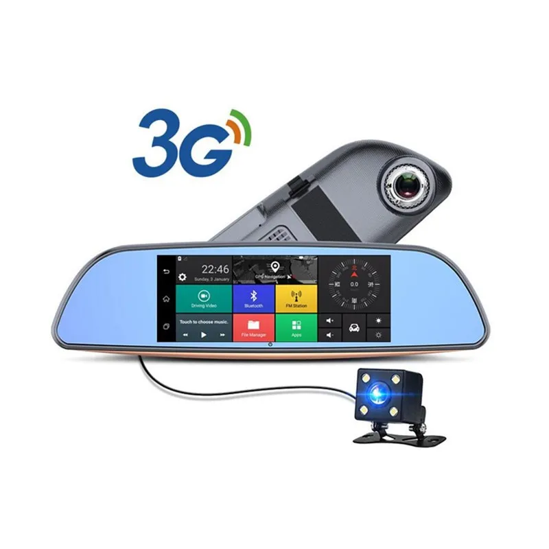 4g Full Touch Wifi Android Gps Fhd 1080p Dual Lens Car Camera Dvr