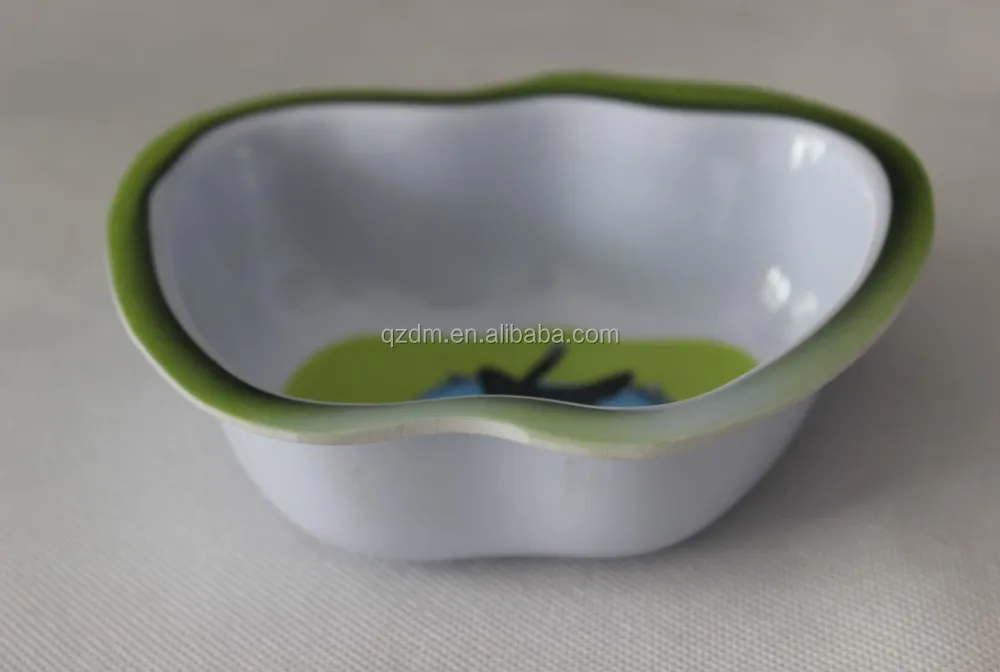 Apple shape plastic bowl melamine bowl
