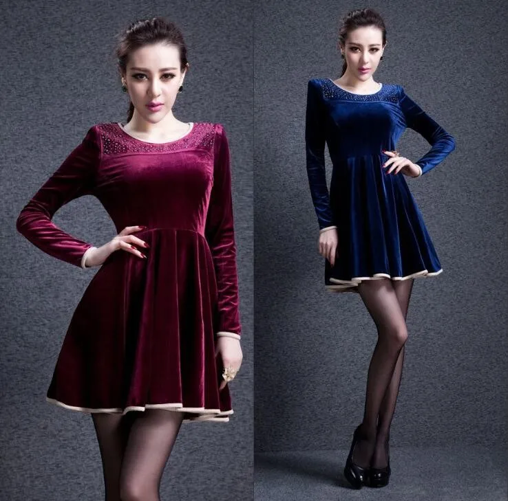 latest velvet dresses