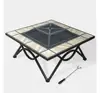 bbq table patio garden backyard mosaic fire pit charcoal outdoor grill sets
