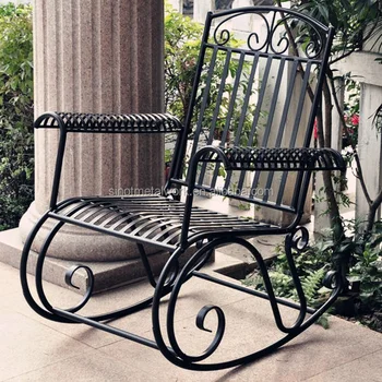 Outdoor Patio Furniture Decorative Wrought Iron Garden Rocking