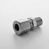DIN2353 stainless steel bite fitting SS316/SS316ti male connector BSPT/NPT thread straight hydraulic fittings