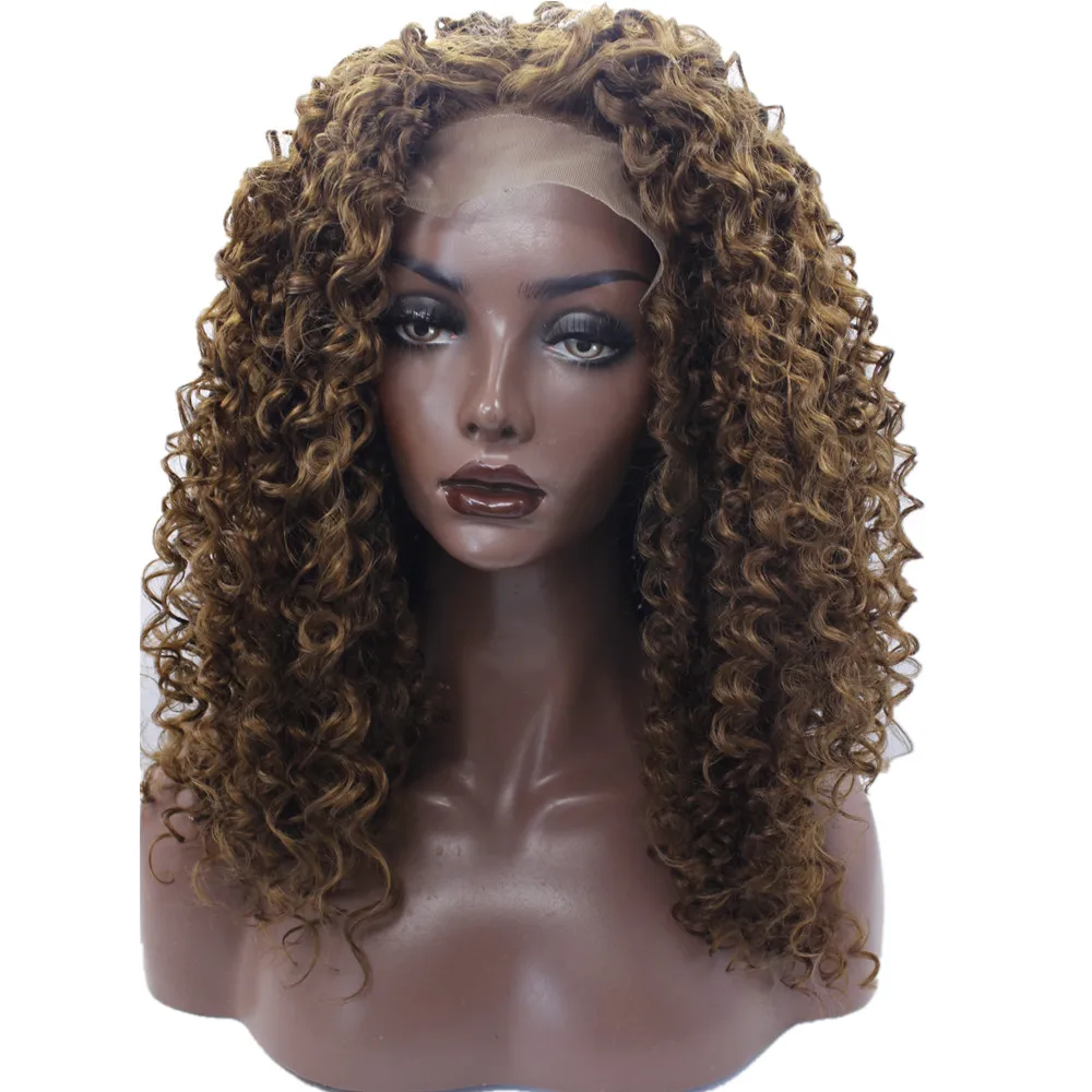 Cheap African Black Women 14 26 Lace Front Wig Heat Resistant 7593