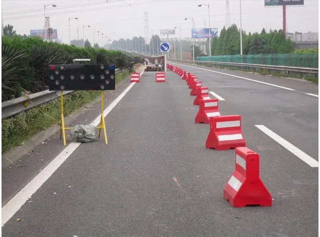 water filler barrier in a line