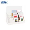Counter cardboard book display stands for book stores / paper counter top display rack / desktop booklet display box