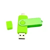 Customized Logo Private Label Plastic Case Swivel Twister Rotated 2 In 1 Otg Usb Floppy Disk Drive 4 128 Gb Pendrive
