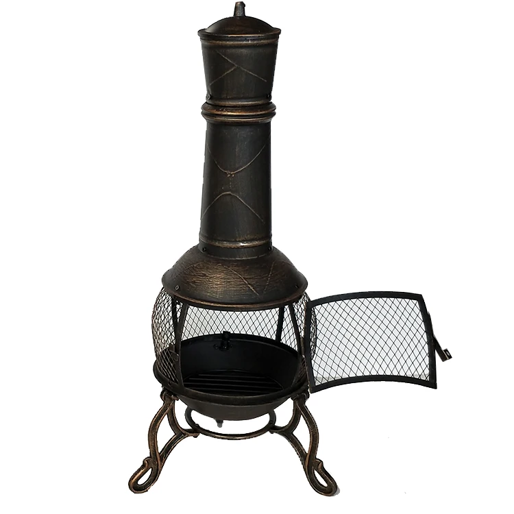 Garden Wood Burning Cast Iron Fire Pit With Chimney Buy Cast Iron Chimenea Outdoor Fireplace Garden Wood Burning Cast Iron Fire Pit With Chimney Product On Alibaba Com