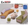 Patchwork chesterfield two color second hand sofa with no wheels