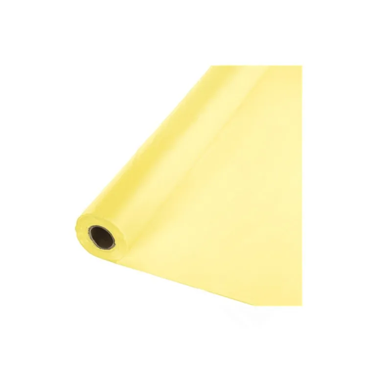 Yellow Plastic Table Cloth Printed,Peva Table Cloth Roll Custom Buy