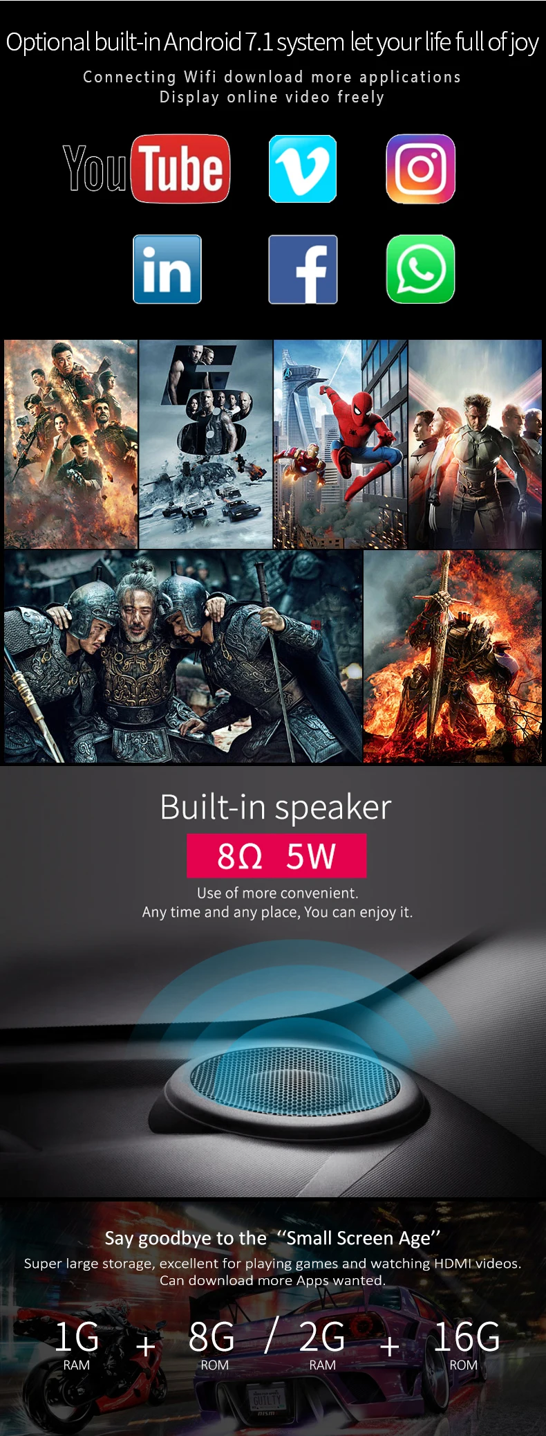 CRE 2019 hot sale OEM LCD proyector 3200 Lumens  full HD 4K portable home theater projector