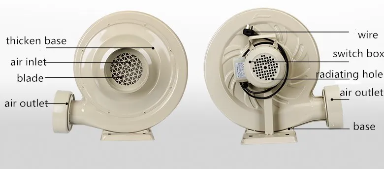 Air Blower, Centrifugal, 220V, 550W, CO2 - detail 4