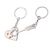 Custom Lover Romantic Metal Keychains I LOVE YOU Heart Shape Arrow Couple Keychain Keyring