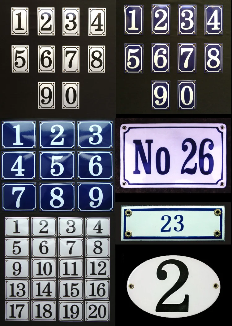 Enamel Door Number Plates Porcelain Boards Outdoor Signs Buy Enamel Door Plates,Porcelain