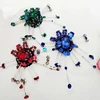 Sewing Bright Color Flower Sequin Rhinestone Patches For Clothes Decoration