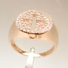 High Quality 100% Micro Pave Setting Rose Plating 925 Sterling Silver Jewelry , Black CZ Pave Ring Accepted By paypal